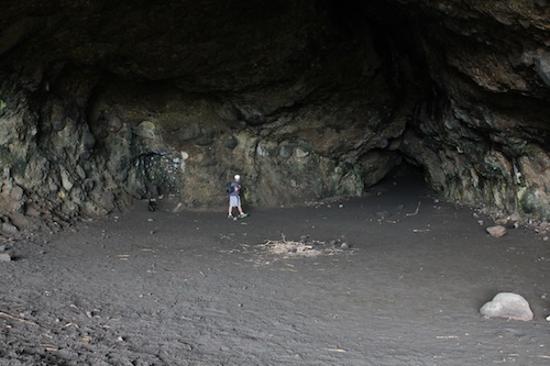Inside a cave near Whatipu