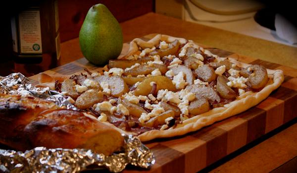 Pear and Feta Pizza