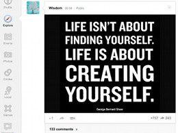An example of an image being used to display a quote on Google Plus