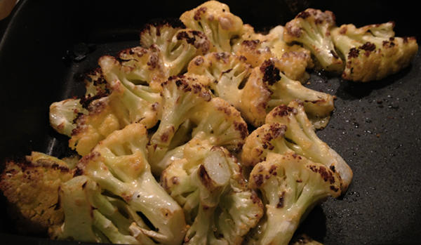 Roasted cauliflower, straight from the oven