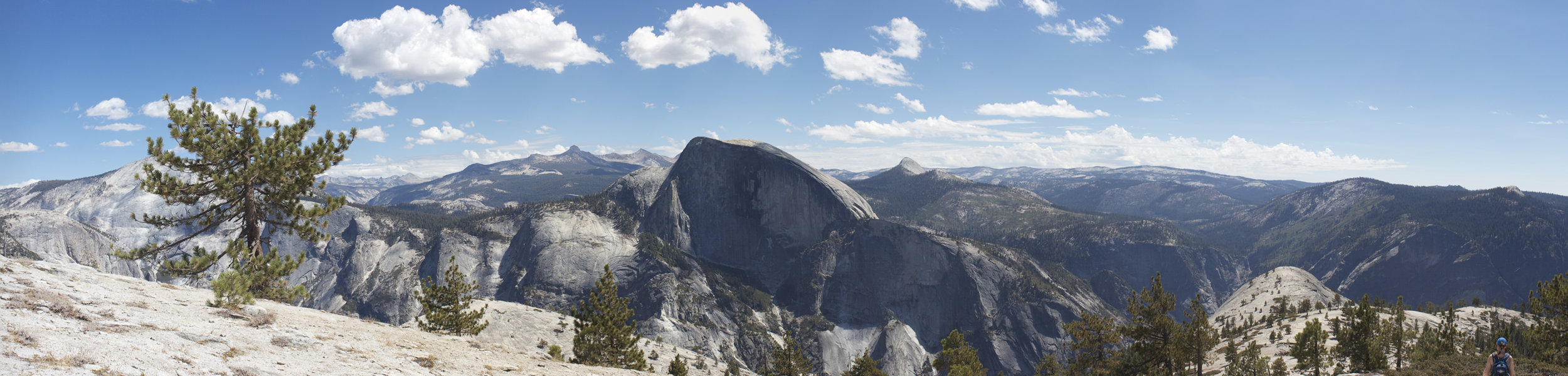 Panorama of Half Dome from Above North Dome