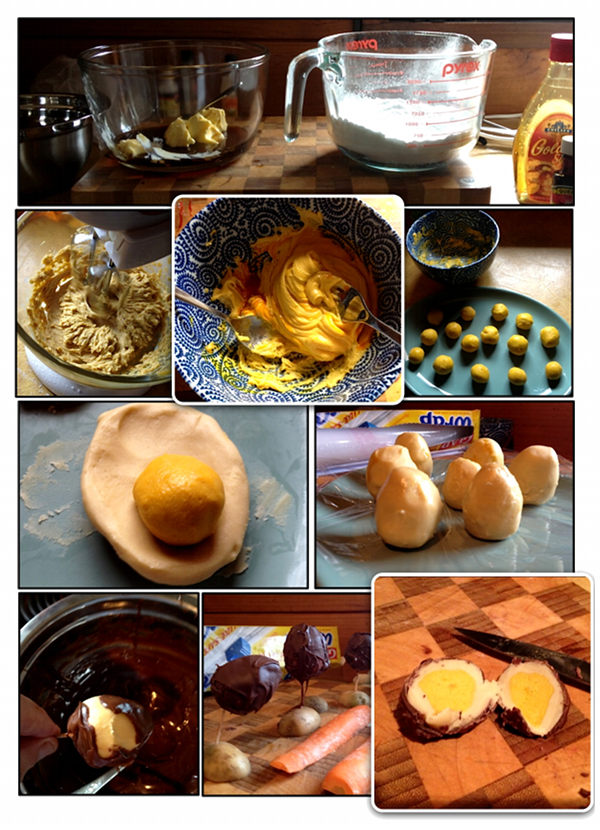 The process of making creme eggs