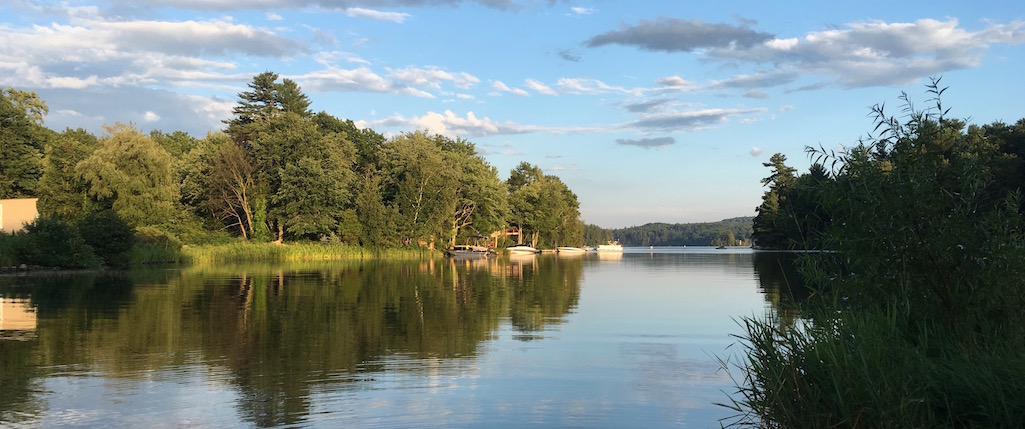 This is not Lake Winnipesaukee, just one of the many smaller ponds that dot the area