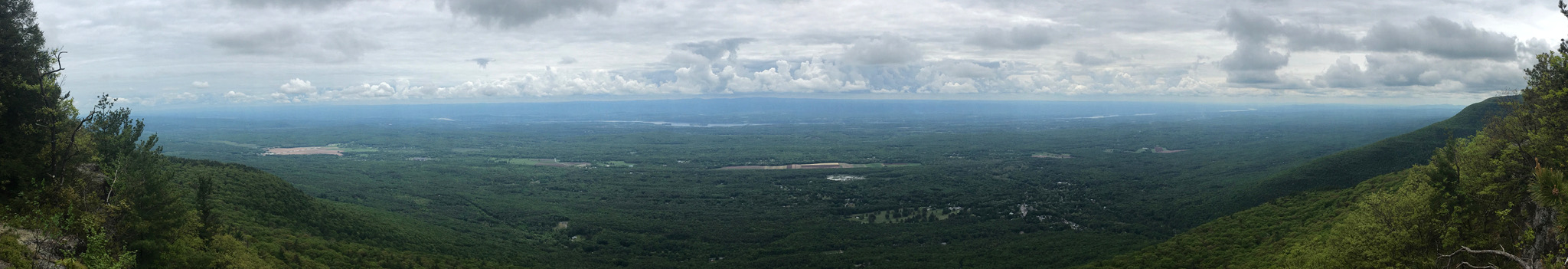 The view east across the Hudson river in the distance