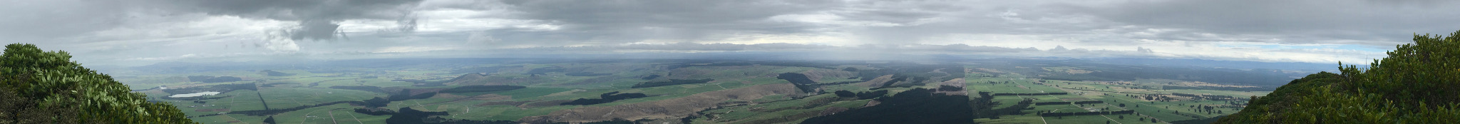 The view From Mt Tauhara, Lake Taupo is in the distance