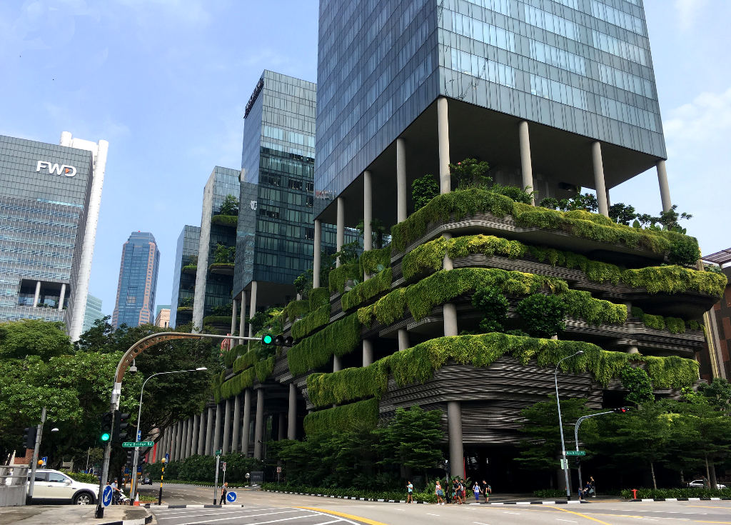 Having impressive plantings was a common theme. I imagine this is what the Hanging Gardens of Babylon looked like, if they had integrated parking.