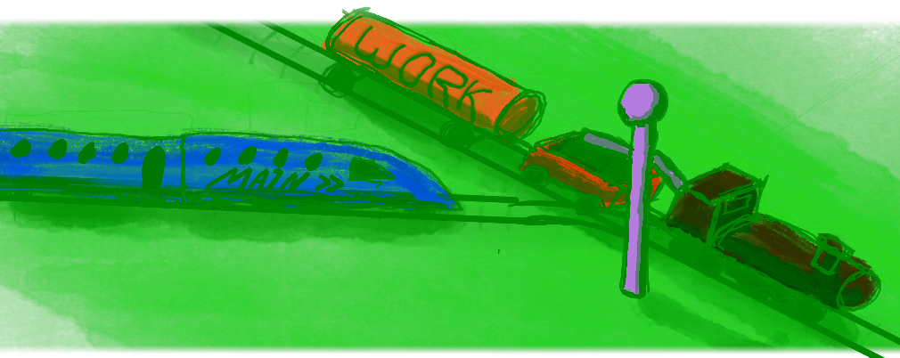 Trains need careful marshalling, your threads are the same. I apologize for this illustration, it is bad even by my standards. In my defense, I drew it on an airplane.